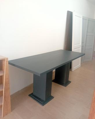 Tavolo da pranzo, in legno massello, 200x80