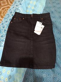 gonna denim nero stradivarius xxs