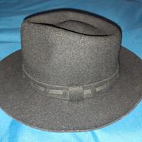 Cappello Fedora Feltro Nero Vintage Tg. 60