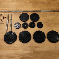 Set pesi in ghisa con bilancieri