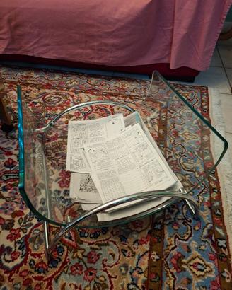 Porta riviste in vetro