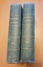 enciclopedia illustrata sonzogno 1905 2 volumi 