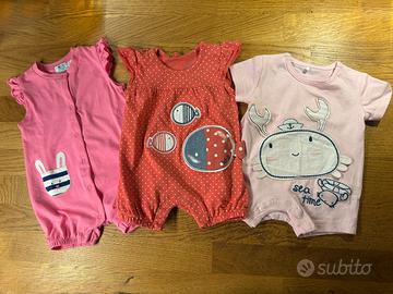 3 pagliaccetti neonata NUOVI Boboli e Melby