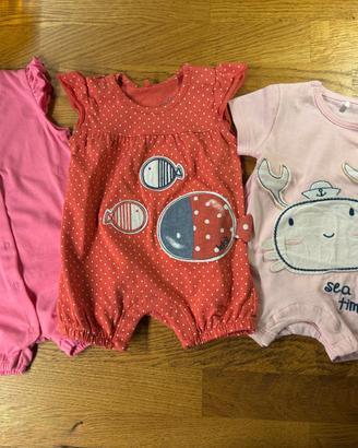 3 pagliaccetti neonata NUOVI Boboli e Melby