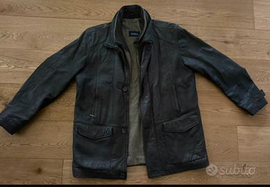 Giaccone uomo vera pelle marrone