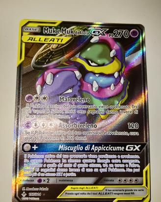 Carta Pokémon Muk e Muk di Alola GX ALLEATI  
