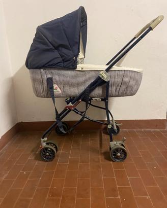 carrozzina/culla vintage con telaio pieghevole