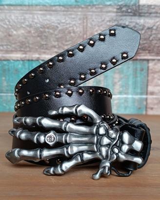 Cintura nuova stile punk gotico mano scheletro
