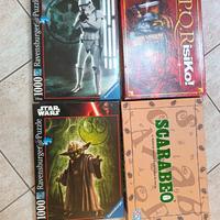 2 giochi di società+ 2 puzzle 1000pz sigillati