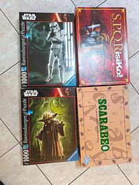 2 giochi di società+ 2 puzzle 1000pz sigillati