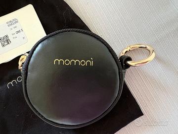 Portamonete originale in pelle nera Momonì