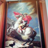 Quadro olio Napoleone a cavallo con expertice