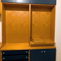 armadio libreria con cassetti