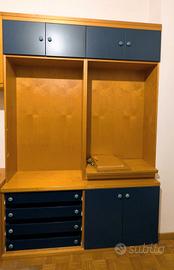 armadio libreria con cassetti