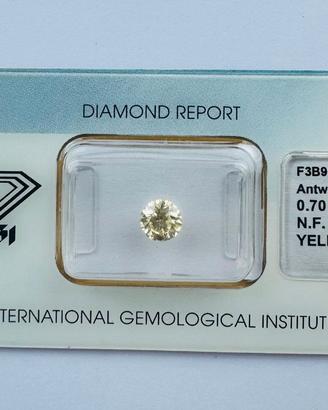 IGI Diamante Naturale Fancy Giallo 0.70ct VS