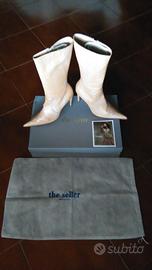 STIVALI “THE SELLER” IN PELLE BEIGE SBIANCATO n°38