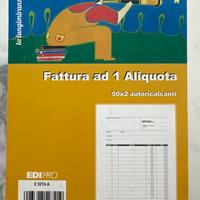 10 Libretti fattura ad 1 aliquota