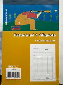 10 Libretti fattura ad 1 aliquota