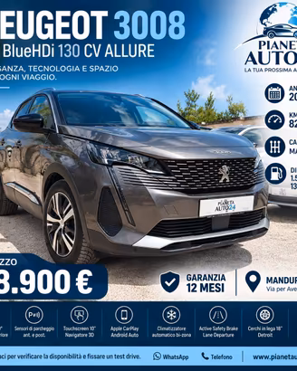 Peugeot 3008 1.5 bluehdi Allure s&s 130cv