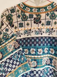 Maglione vintage lana - geometrico floreale