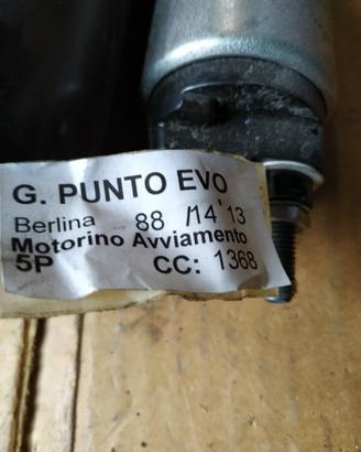 Motorino avviam G. PUNTO EVO 1368cc benz. del 2013