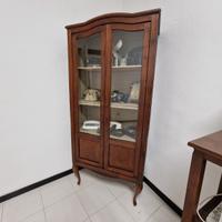 Vetrina in legno massello stile anni 80 restaurato