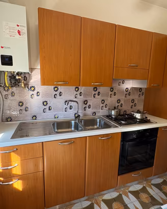 Cucina in legno lineare