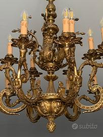 Lampadario Bronzo dorato