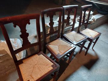 sedie in legno impagliate 
