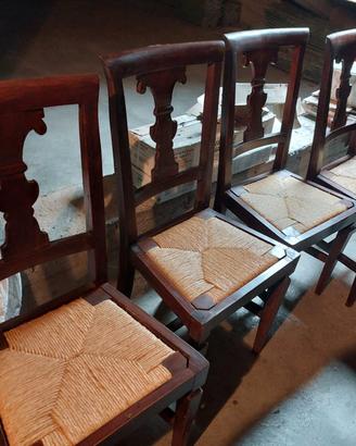 sedie in legno impagliate 