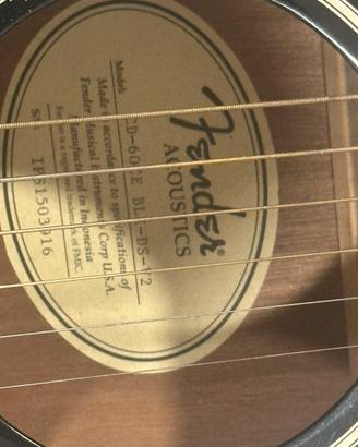 Chitarra elettroacustica FENDER CD-60CE Black