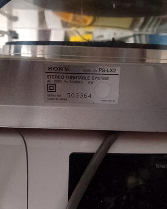 giradischi Sony PS lx 2