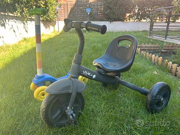 Triciclo per bambini + monopattino