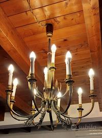 LAMPADARIO IN OTTONE