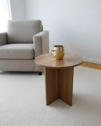 Tavolo rotondo moderno in legno 37,5 x 37,5 x 39