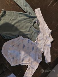 set 3 body per neonato 3 mesi 