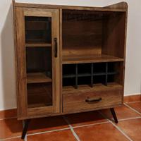 Mobile cantinetta bottiglie vini e bicchieri