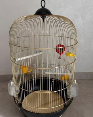 Gabbia per uccelli nuova , accessori inclusi