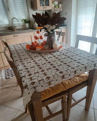 Copri tavolo/ tovaglia uncinetto / shabby