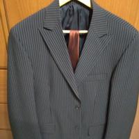 Vestito per uomo gessato marrone Tg 50