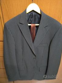 Vestito per uomo gessato marrone Tg 50