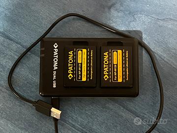 Caricabatterie + N. 2 batterie patona np-W126