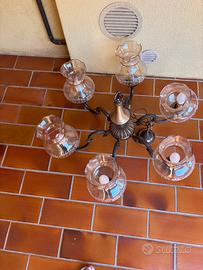 Set vintage lampadario piu’ applique