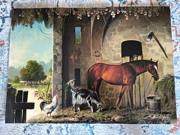 Mario Rosario Allegretti olio su tela 50x70