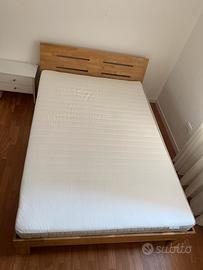 Letto in rovere 140x200 con materasso