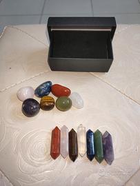 Set Pietre Chakra Cristalloterapia Yoga Energia 