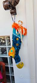 Calza fatta a mano riempire idea halloween natale