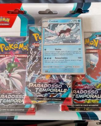 Blister Pokemon 3 Bustine Paradosso Temporale Ceti