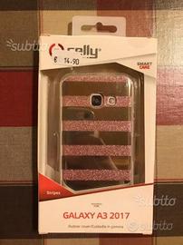 Cover Nuova Celly Galaxy A3 Righe Rosa Pink Rose