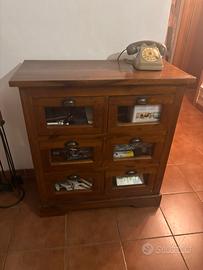 Cassettiera cassetti vetro